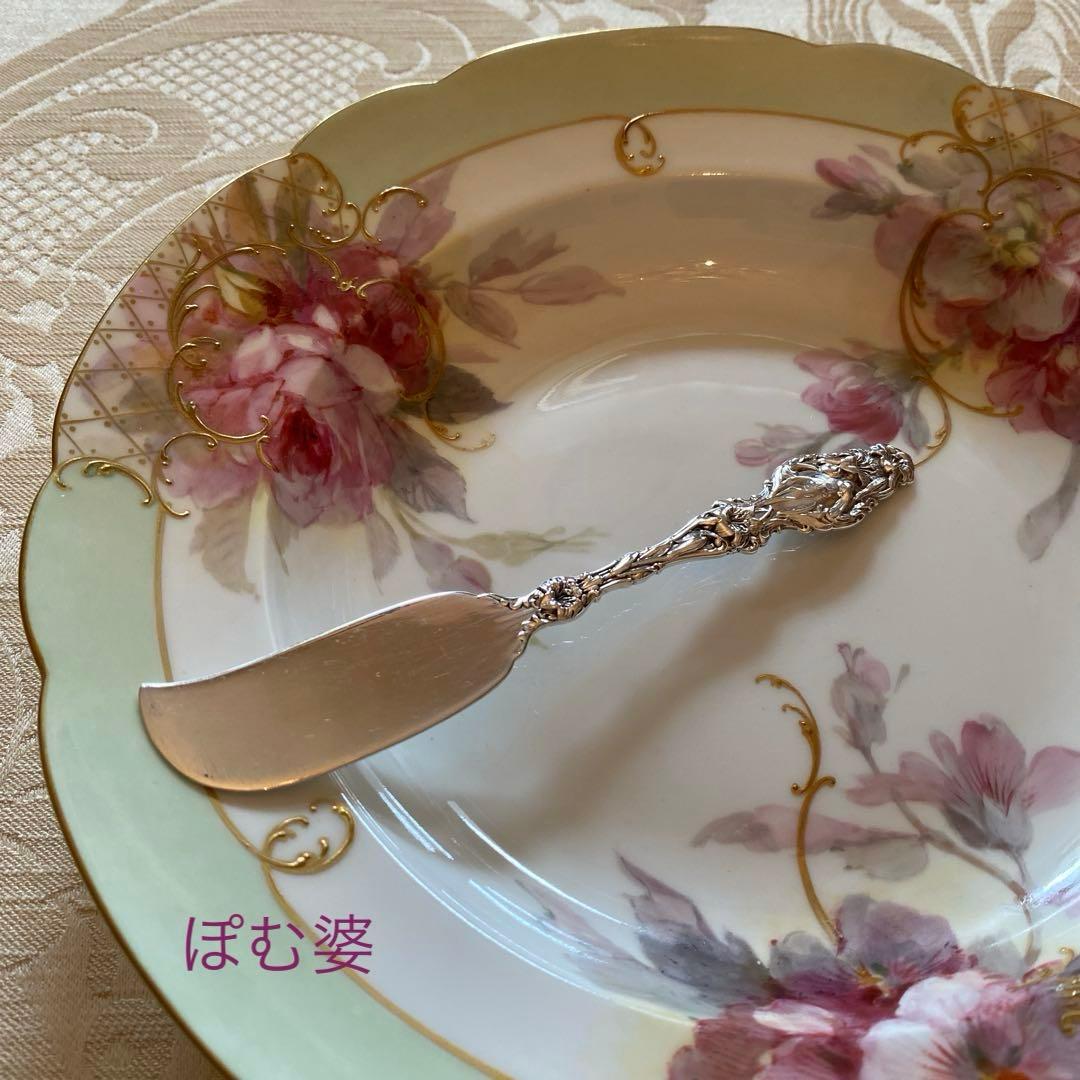 Whiting ホワイティング】純銀／バターナイフ「Lily」モノグラム有り②