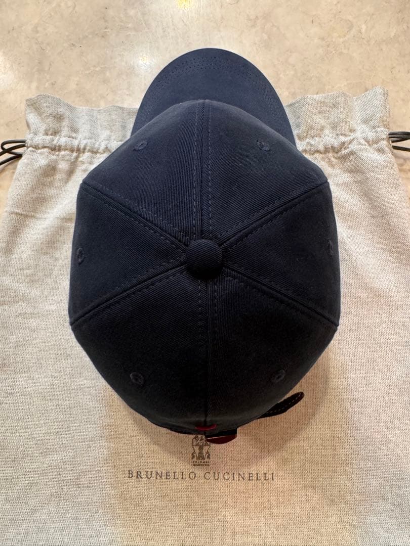 美品】BRUNERO CUCINELLI ツイルコットンキャップ ネイビー L - メルカリ