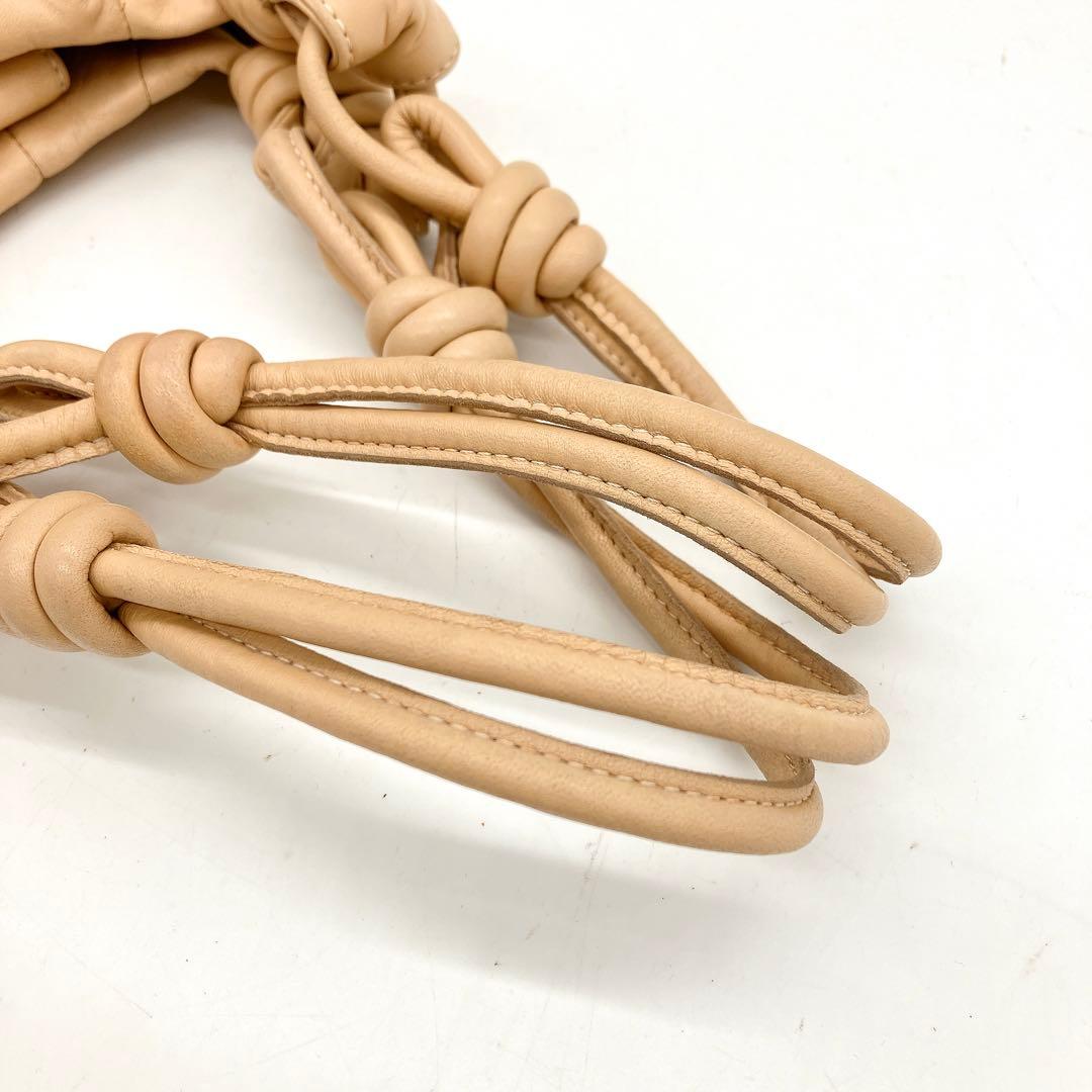 LOEWE】ハンドバッグ アナグラム ノットハンドル レザー ベージュ