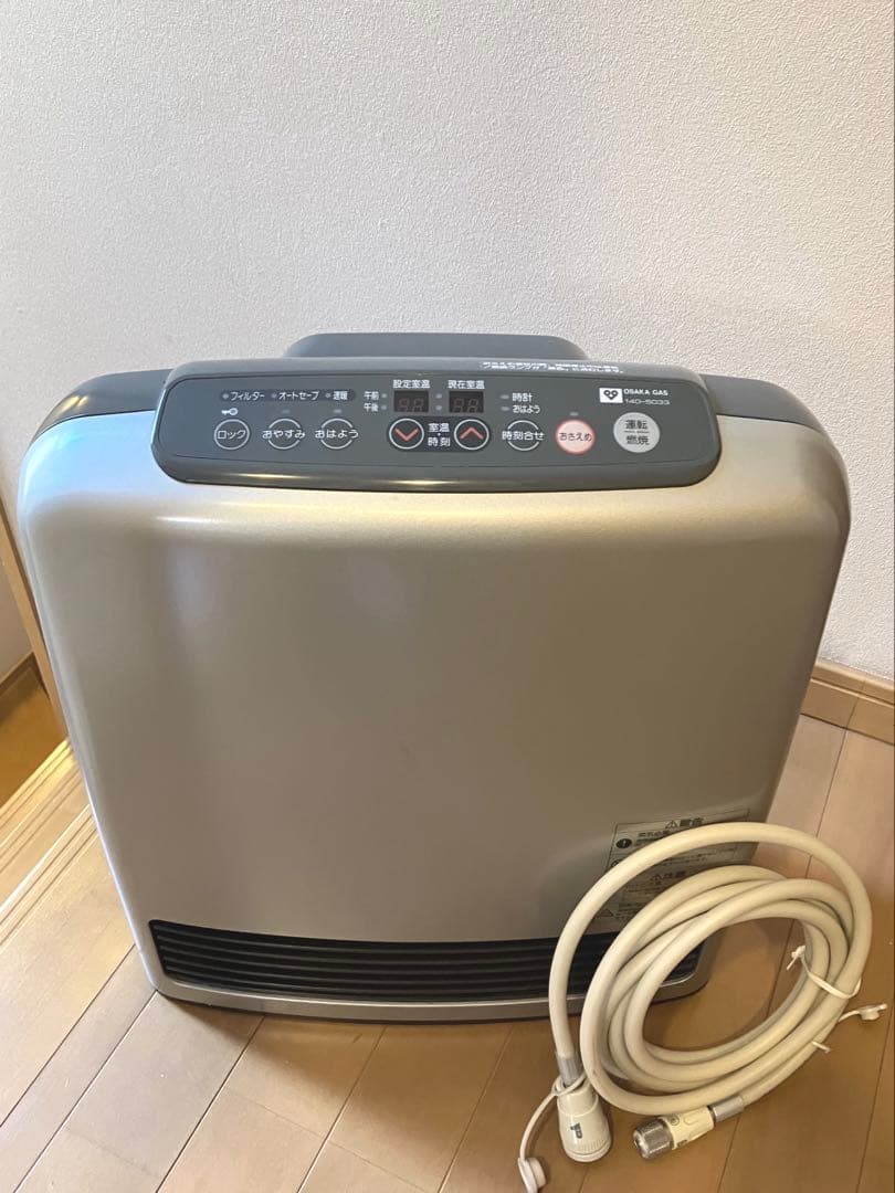 美品:OSAKA GAS ガスファンヒーター N 140 -5033 シルバー - メルカリ