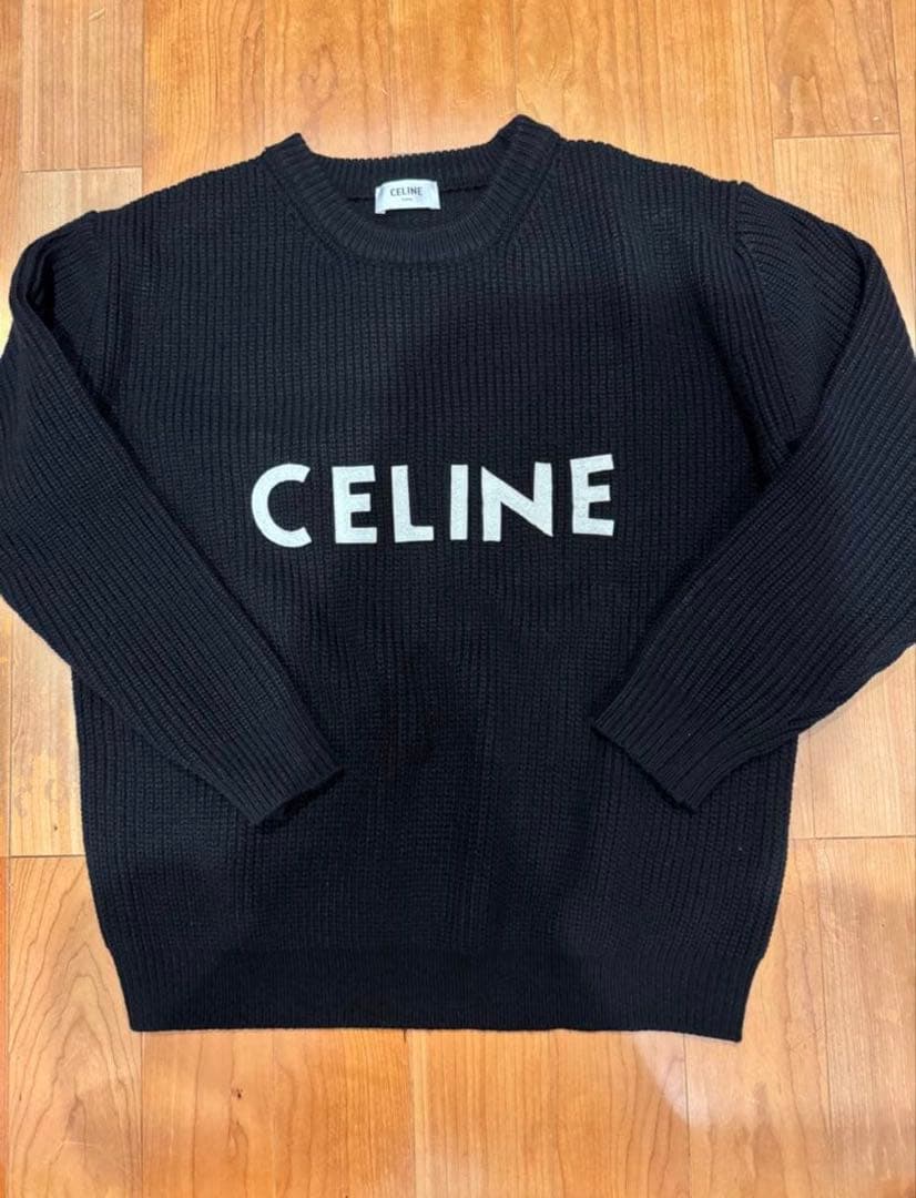 r*n様 CELINE ブラック セーター S ブラック CELINE（セリーヌ） クルーネックニット CREWNECK SWEATER ブラック