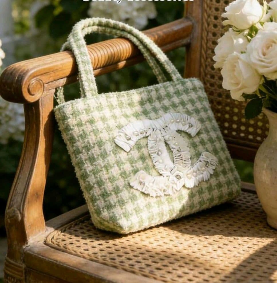 新品希少 CHANEL ノベルティ トートバッグ グリーン ビッグココ