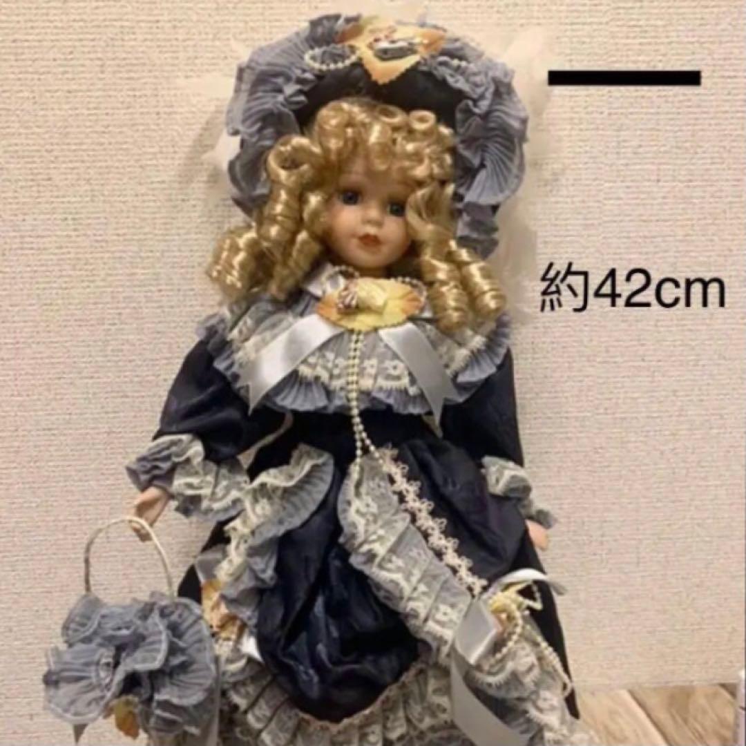 フランス人形レトロアンティーク ビスクドール 巻毛 - メルカリ
