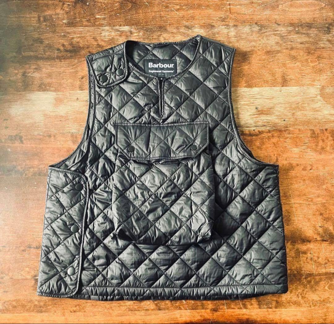 BARBOUR×ENGINEERED GARMENTS QUILTEDVEST Barbour x Engineered Garments Men Pop Quilted Vest green