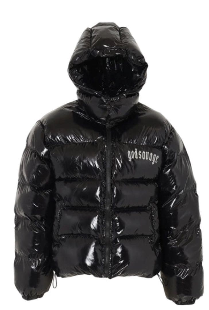 godsavage ブラック ダウンジャケット - メルカリ