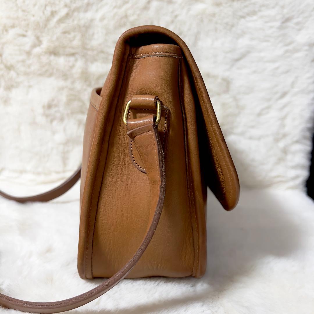 オールドコーチ COACH ブラウン レザー ショルダーバッグ ターンロック