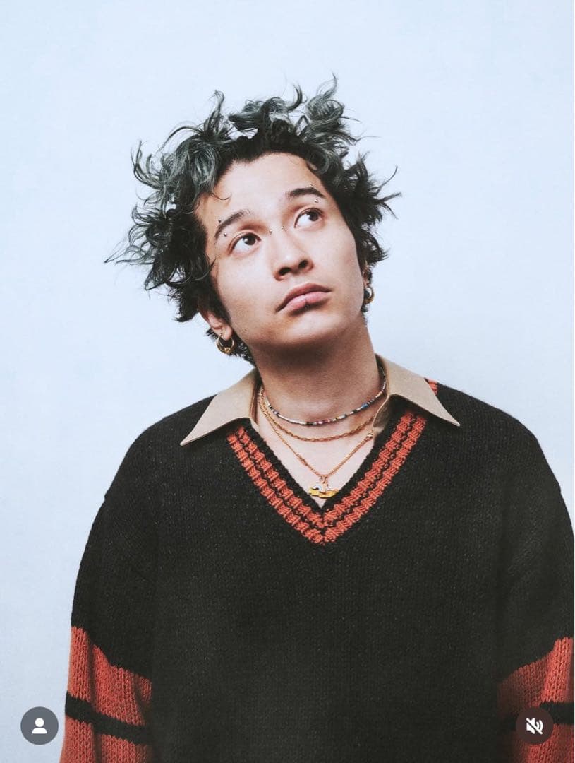 常田大希着用 JUN/NAKAYAMA LINE KNIT black - メルカリ