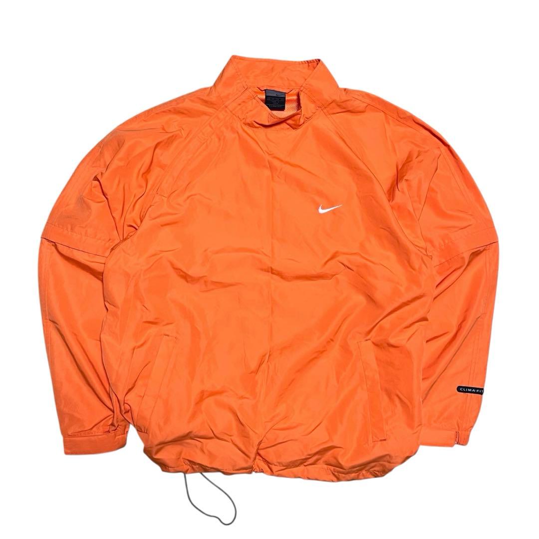 00s NIKE 斜めジップナイロンジャケット archiveデタッチャブル