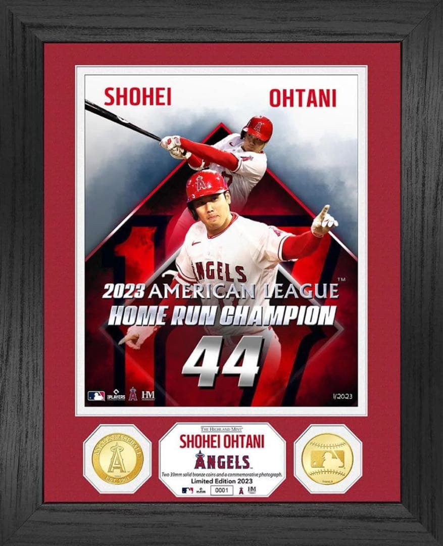 エンゼルス 大谷翔平 2023 AL HR王獲得記念 ダブルコインフォトミント