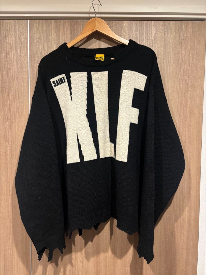 SAINTMICHAEL/セントマイケル/KLF CREW NEECK KNIT SAINT MICHAEL/セントマイケル/KLF CREW NEECK KNIT/KLF/BLACK | ROYAL