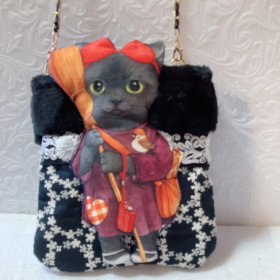 BIGバミちゃんふわふわサコシュ コヤンイサムチョン 花柄刺繍生地