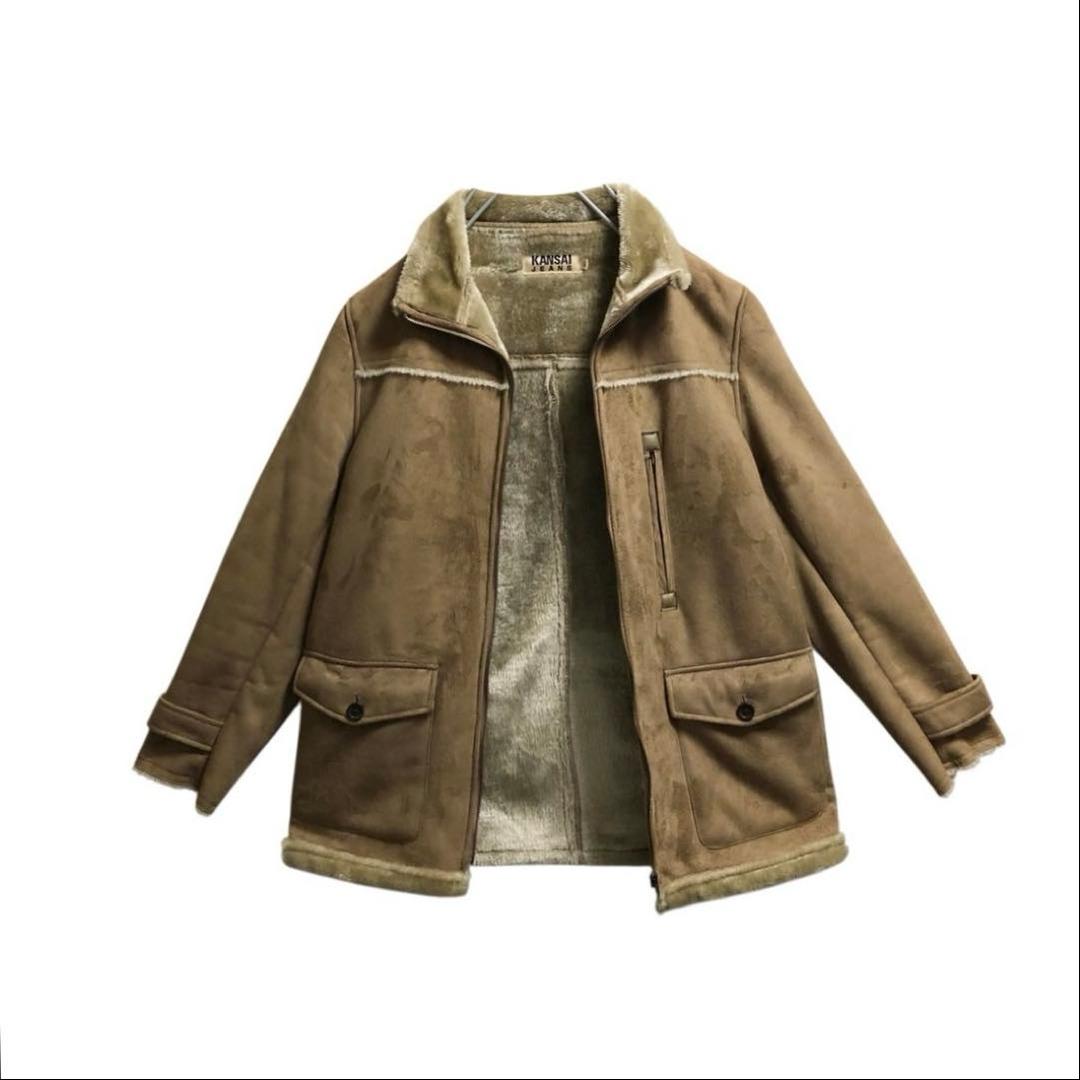 KANSAI JEANS山本寛斎フェイクムートンジャケットシンプル裏起毛人気