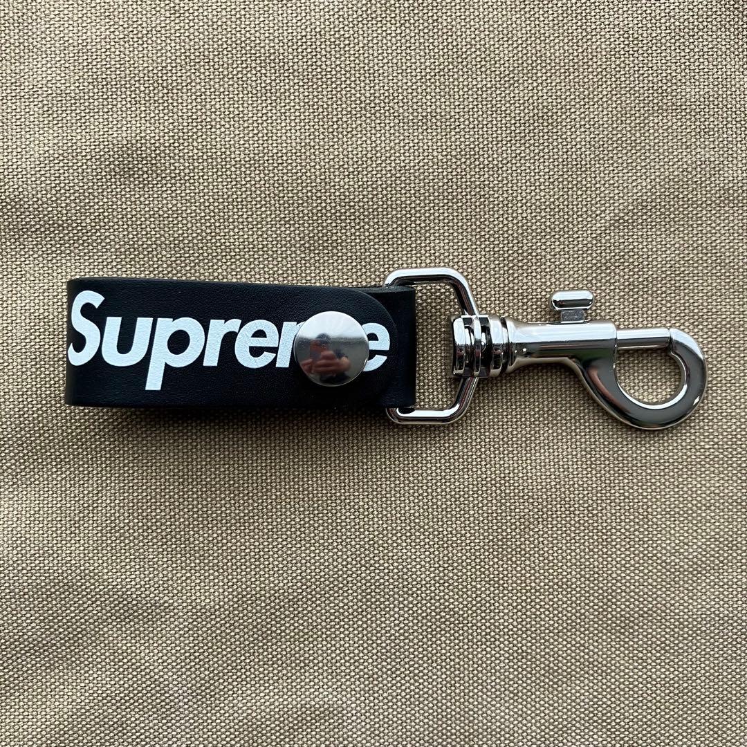 小物 Supreme Leather Key Loop \"Black\"