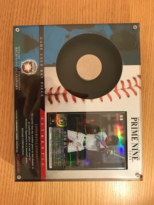 プライムナイン 小笠原道大（日本ハム）30個限定バットピースディスプレイ プライムナイン 小笠原道大（日本ハム）30個限定バットピース