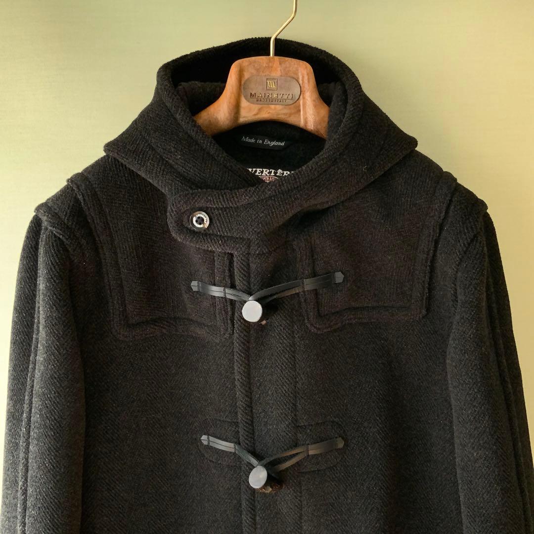 極美INVERTEREインバーティア ダッフルコート38チャコールグレー英国製