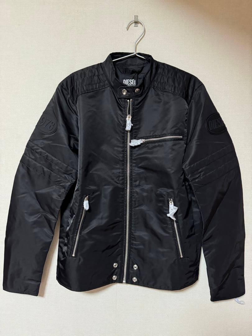 DIESEL 黒 ナイロンライダースジャケット 地面師たち 池田エライザ着用