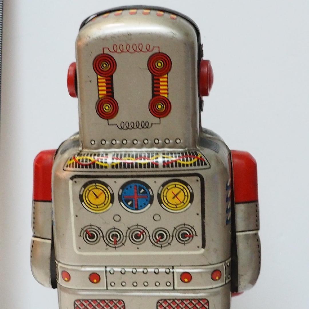 S.Y【メカニカル ウォーキング発火ロボット】ブリキ製ゼンマイ歩行 箱