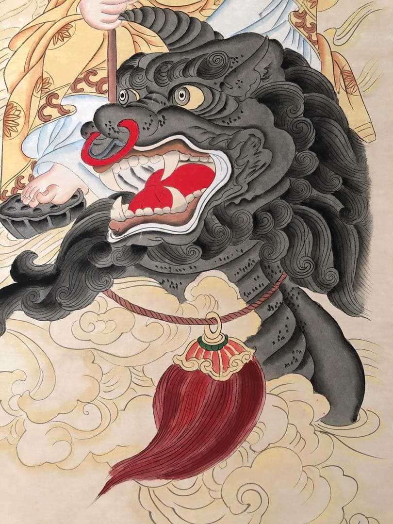 張大千 法界光明 掛け軸 四尺 中国絵画 書画 手描き 仏画 人物図 仏教