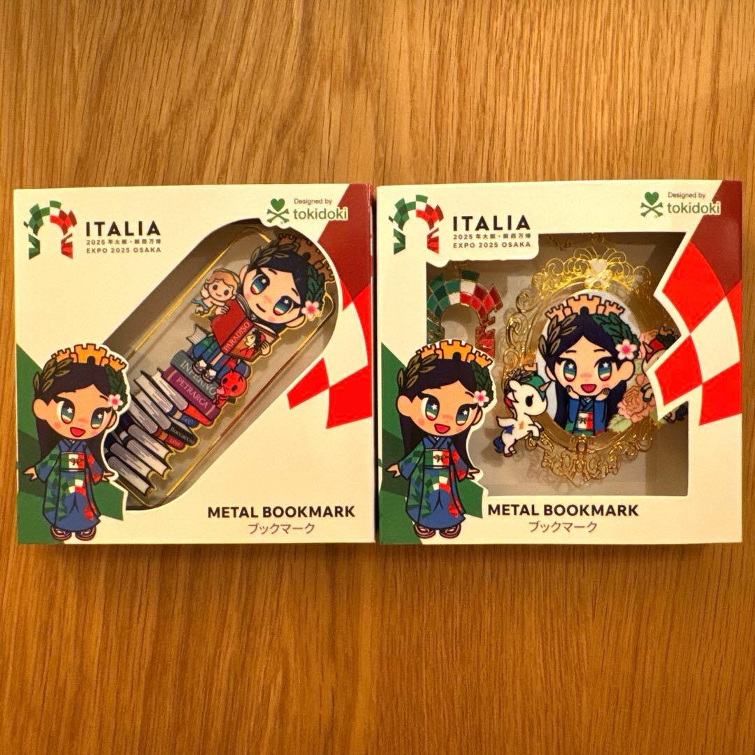 新品】イタリアちゃん ブックマーク しおり 2個セット 大阪万博