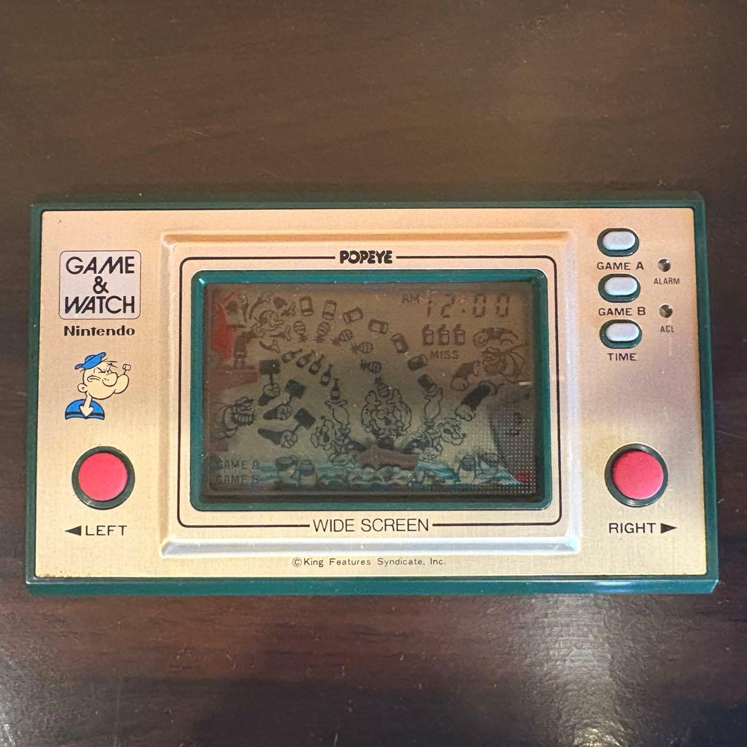 ★整備品★ゲームウォッチ ポパイ NINTENDO GAME WATCH 動作確認済み】Nintend ゲームウォッチ ポパイ PP-23 ワイドスクリーン
