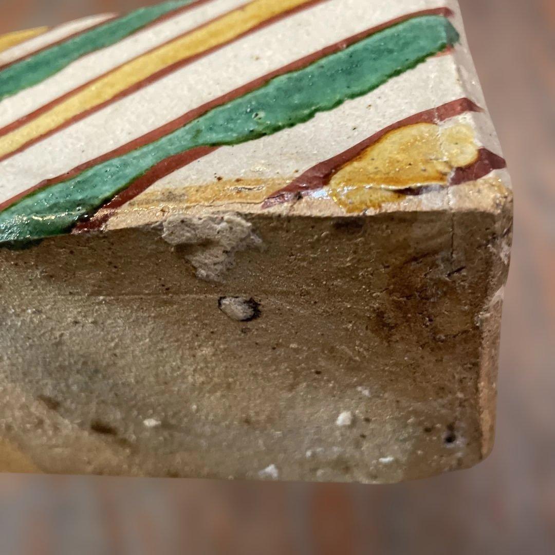 益子焼　合田好道　色絵角瓶　箱なし