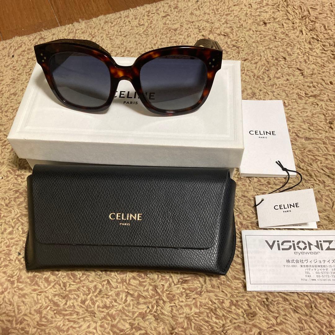 CELINE セリーヌ サングラス CL4002UN べっ甲柄 偏光レンズ 美品