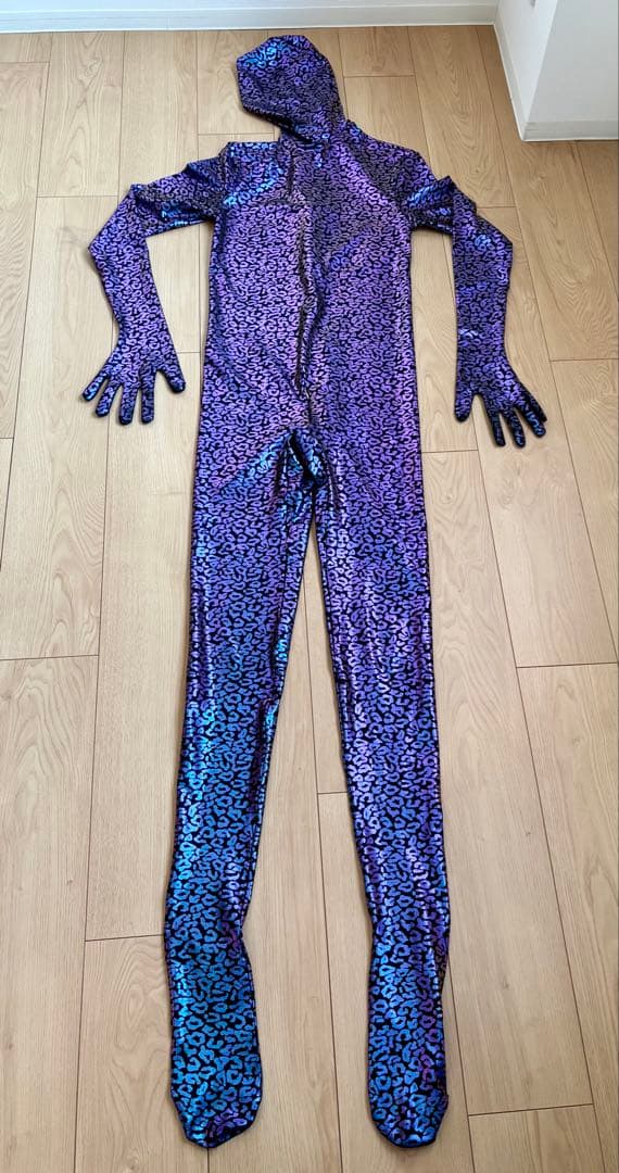 【週末価格】 Zentai Dreamer 【ZD27】 パープルレオパード