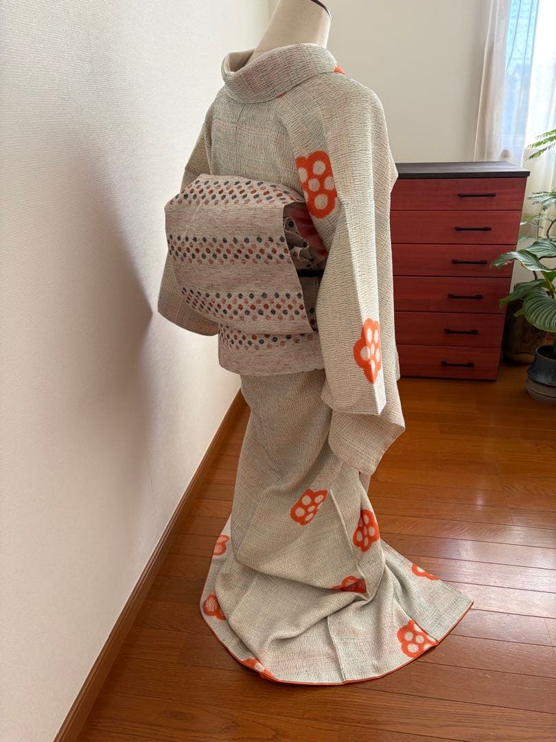 ❤️大人可愛い総絞り　舞花文様　超美品　新品畳紙付き