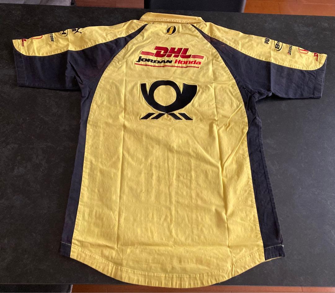 F1ジョーダングランプリ 本山哲直筆サイン入りシャツ、キャップ