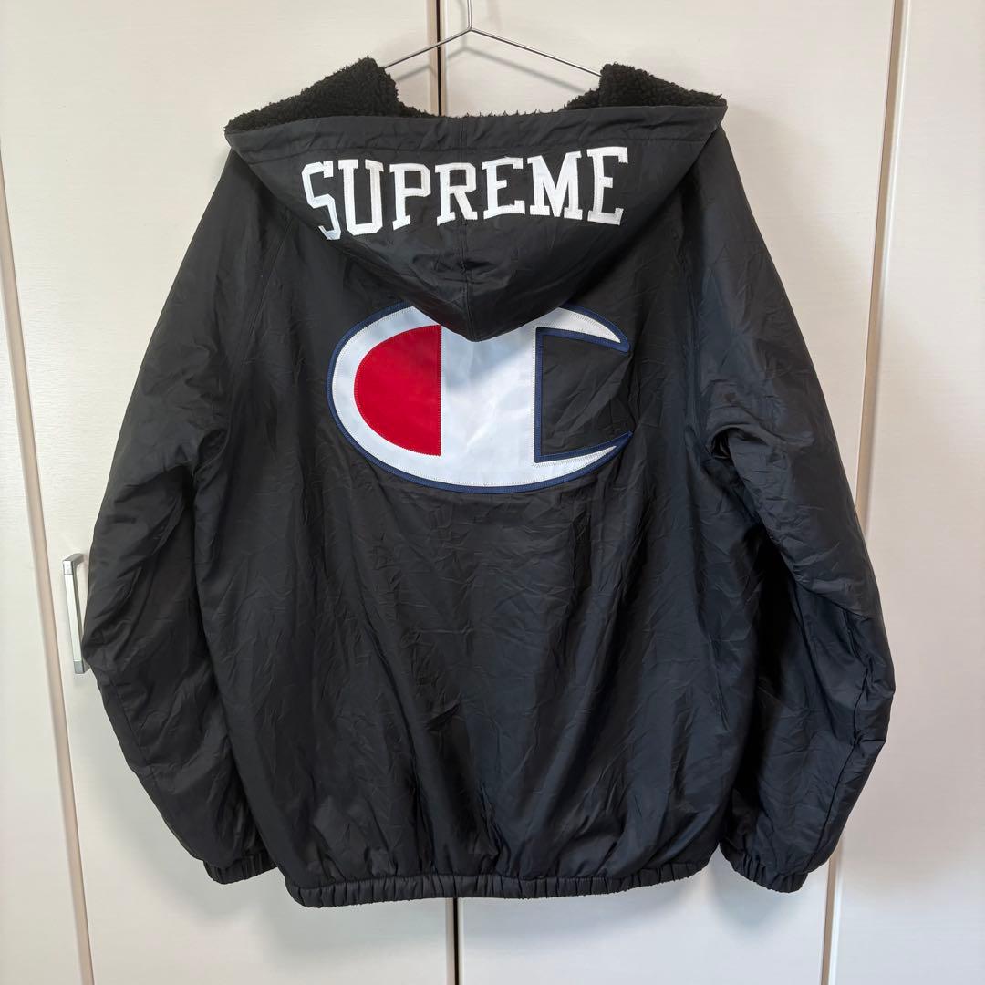 Supreme x Champion フード付きジャケット M ブラック - メルカリ