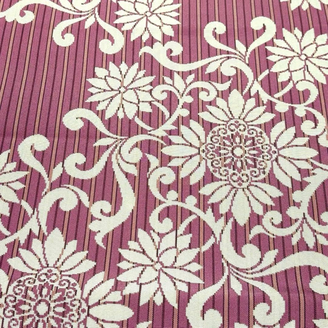 博多織 八寸名古屋帯 正絹 ピンク 極上の織 so262