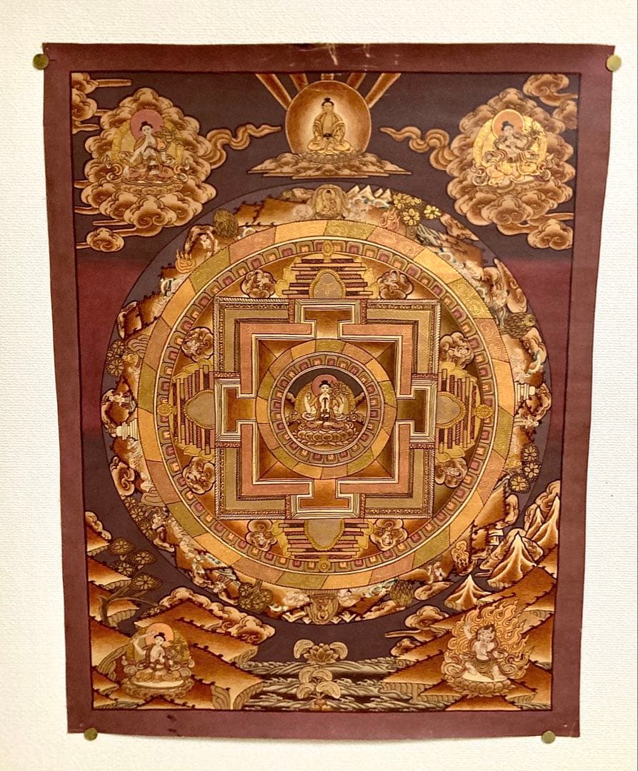 チベット　曼荼羅　マンダラ　カーラチャクラ　仏画　タンカ　掛軸　観音　菩薩　如来 チベット 曼荼羅 マンダラ カーラチャクラ 仏画 タンカ 掛軸 観音 菩薩