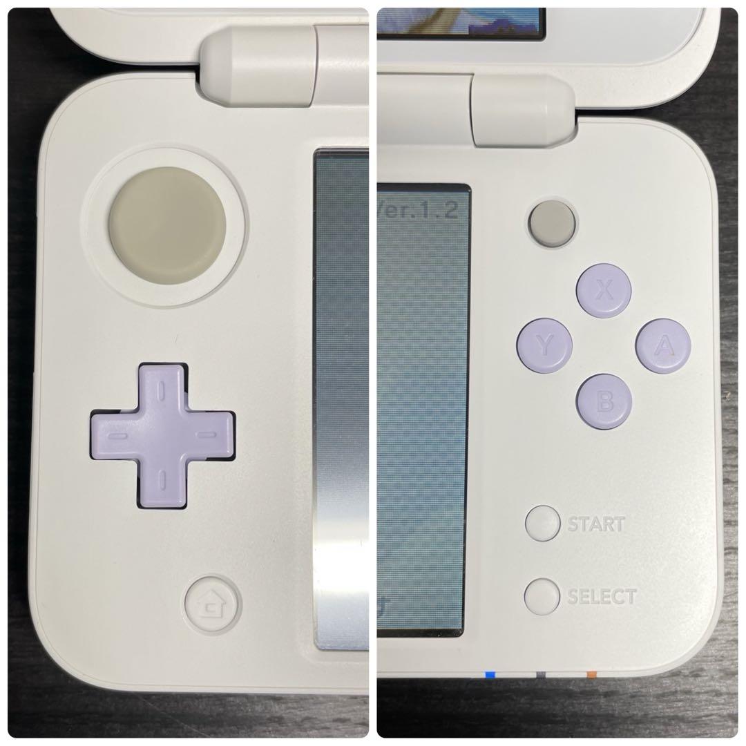 未使用級 newニンテンドー2DSLL ホワイト×ラベンダー 任天堂 本体 箱付