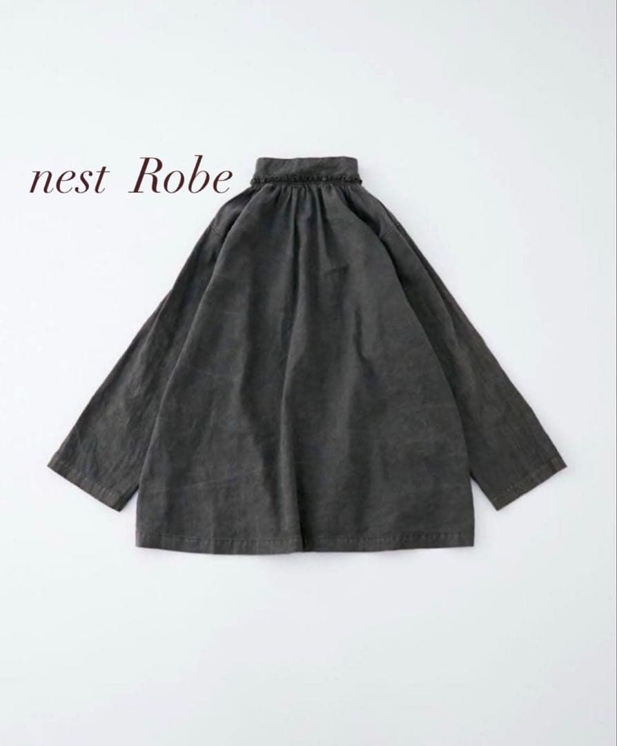 nest Robe墨 天然染め ハイネック2WAYブラウス - メルカリ