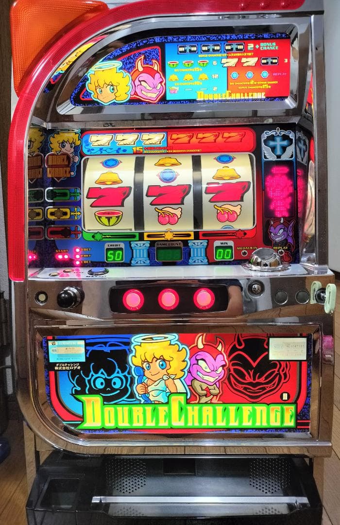 パチスロ実機】ロデオ☆ダブルチャレンジ【コイン不要機付】4号機