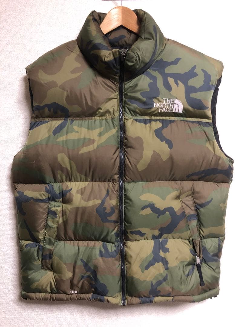 THE NORTH FACE カモフラージュ ダウンベスト XL