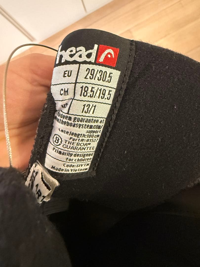 美品 スノーボードブーツ キッズ 子供用 黒black 18.5~19.5cm