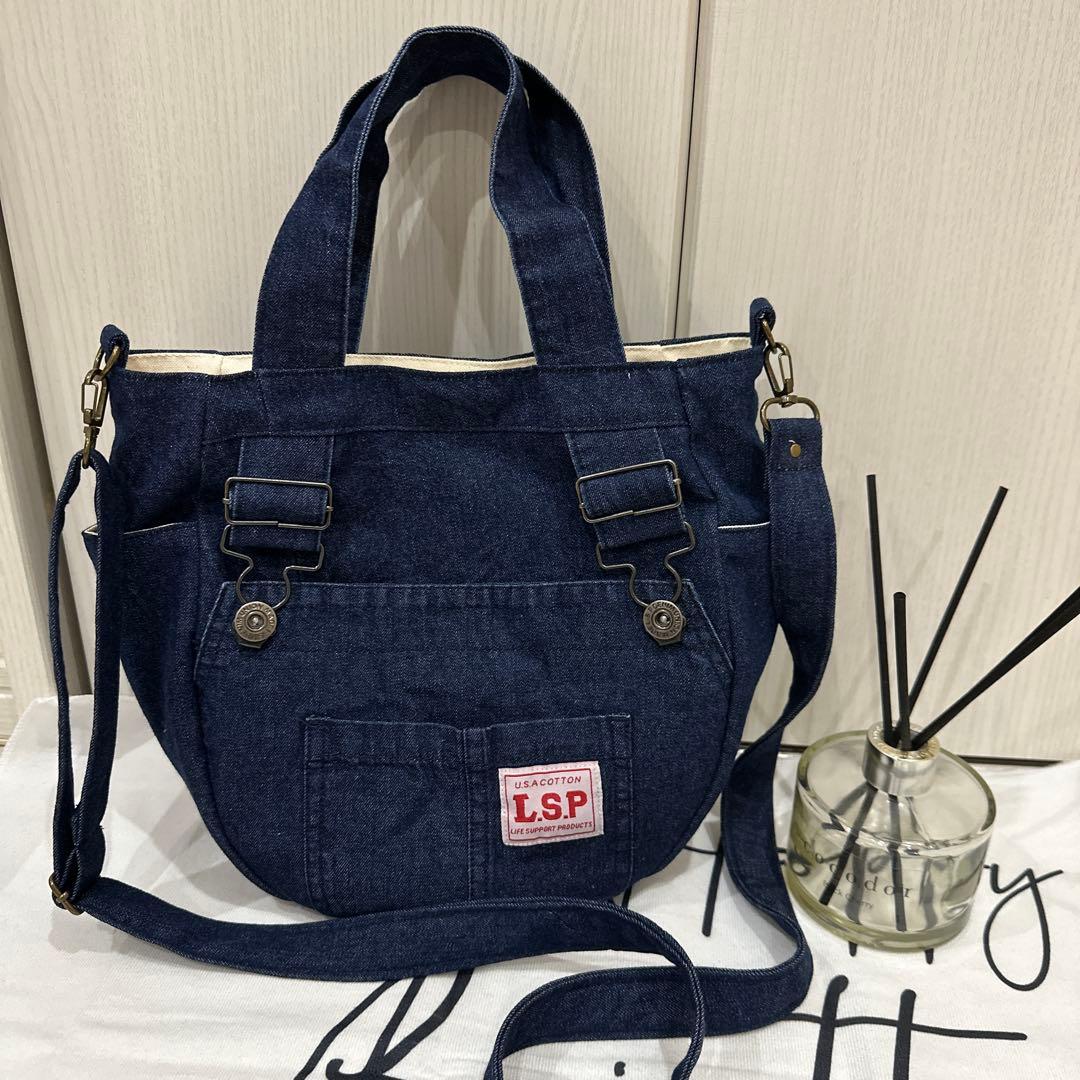 サロペットデニムリメイクトートバッグ（小）ショルダーバック - メルカリ