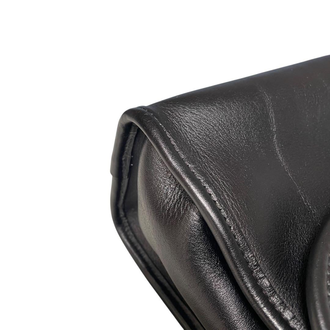 美品」 オールドコーチ 9977 USA 2way ブラック ショルダーバッグ