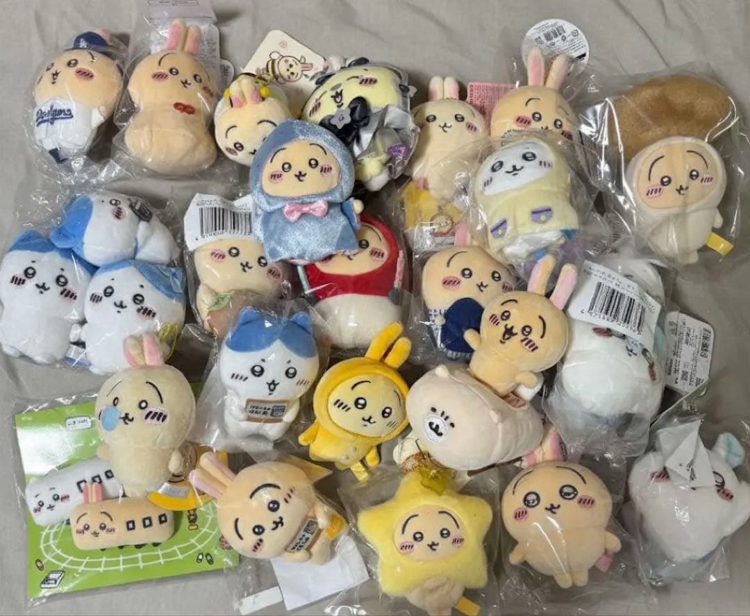 ちいかわ グッズ まとめ売り マスコット うさぎ ちいかわ ハチワレ 25点 🍴新商品🍴 『ふわぱたエンジェルマスコット』 （#ちいかわ／#ハチワレ