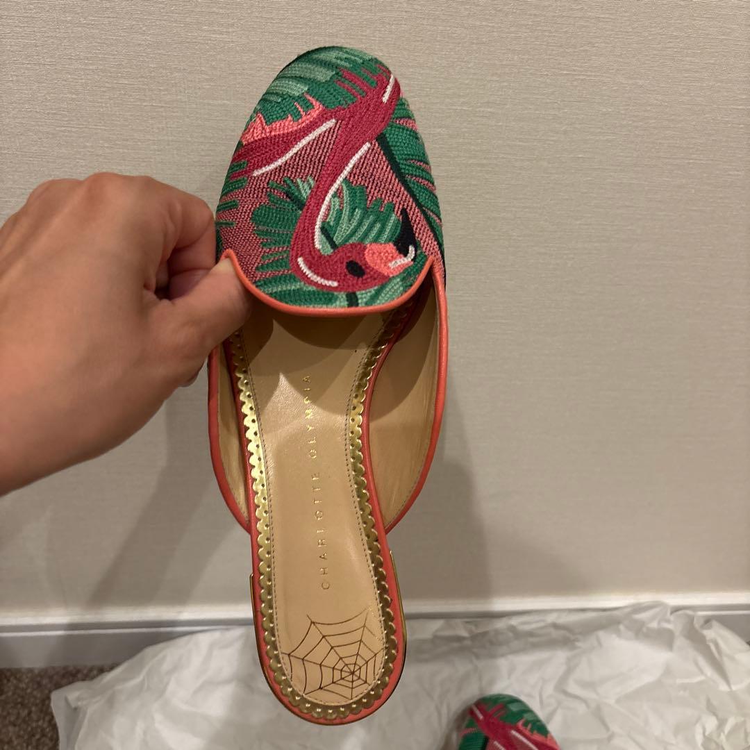 CHARLOTTE OLYMPIAシャルロットオリンピア ミュールサンダル 美品 未使用❗Charlotte Olympia サンダル サンダル CHARLOTTE 0 2026年最新