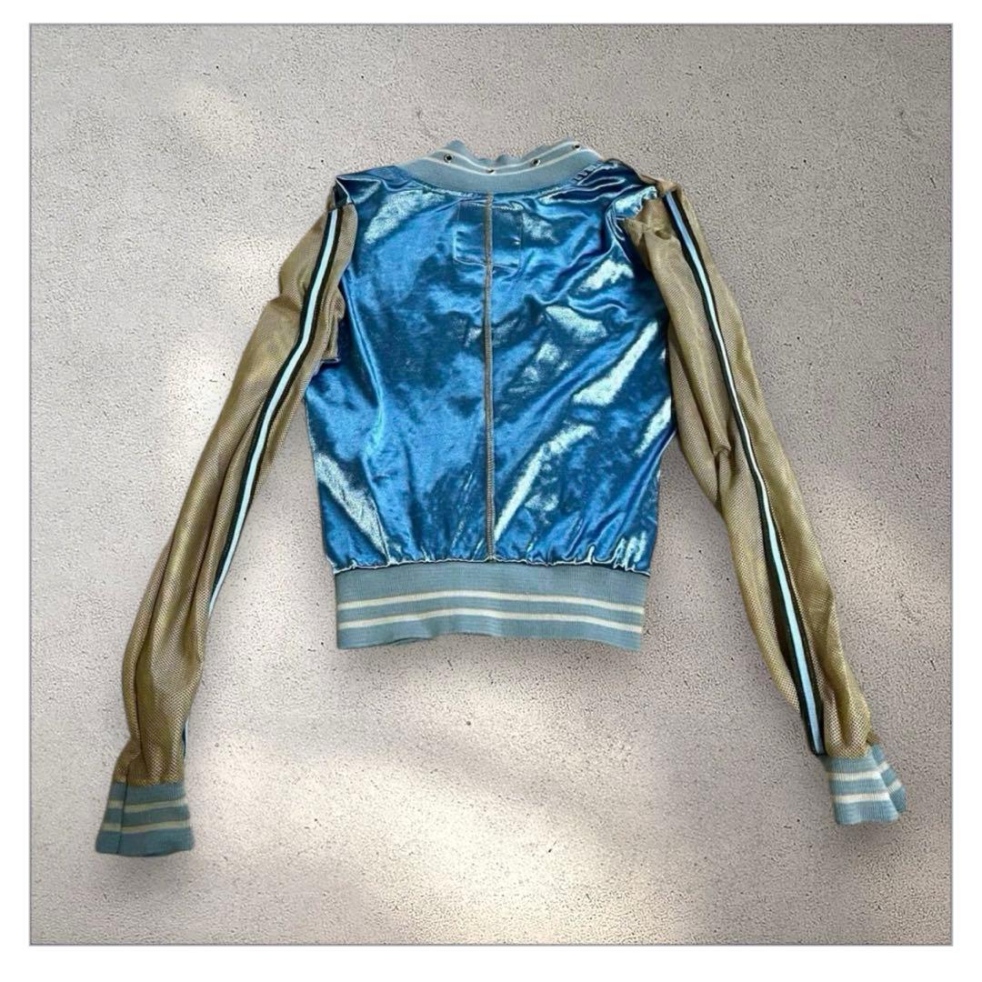 希少＊ヴィンテージ 刺繍入りメッシュ スカジャン S