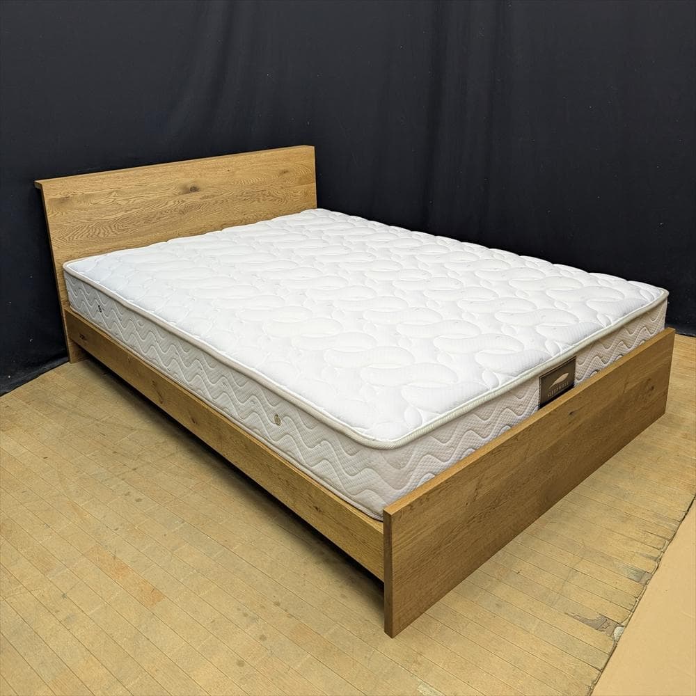 西*博様 クラッシュゲート　クモン　オーク　節有り　オイル仕上げ　ダブルベット Easy Life KUMON BED / イージーライフ クモン ベッド - インテリア