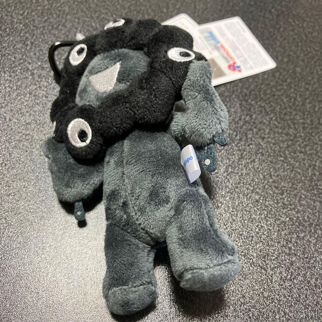 黒ミャクミャク カラビナ マスコット ぬいぐるみ 座り 立ち 2体セット