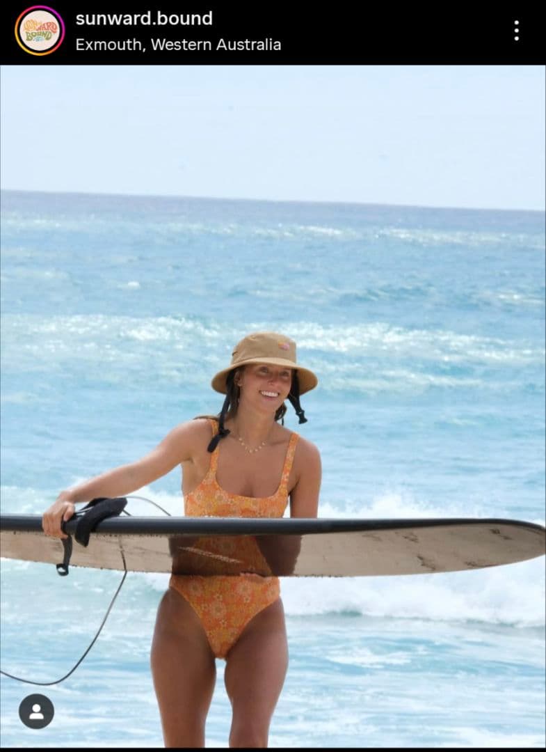 真夏の海に！SUNWARD BOUND サーフハット オレンジベージュ M - メルカリ