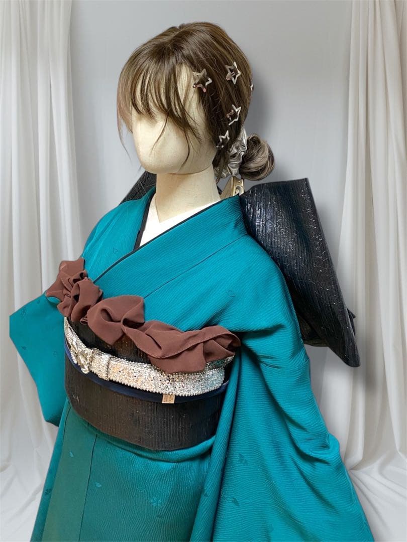 振袖 フルセット グリーン ターコイズ ぼかし - メルカリ