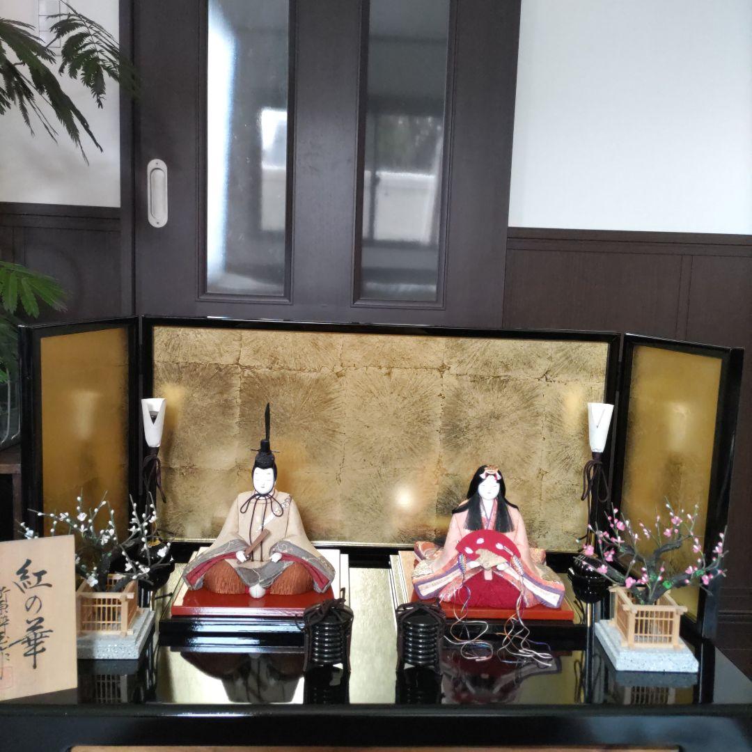 えいちゃん。雛人形 江戸木目込人形 親王飾り 貝殻細工風 高級衣装 雛人形 江戸木目込人形 親王飾り 貝殻細工風 高級衣装 収納箱付き