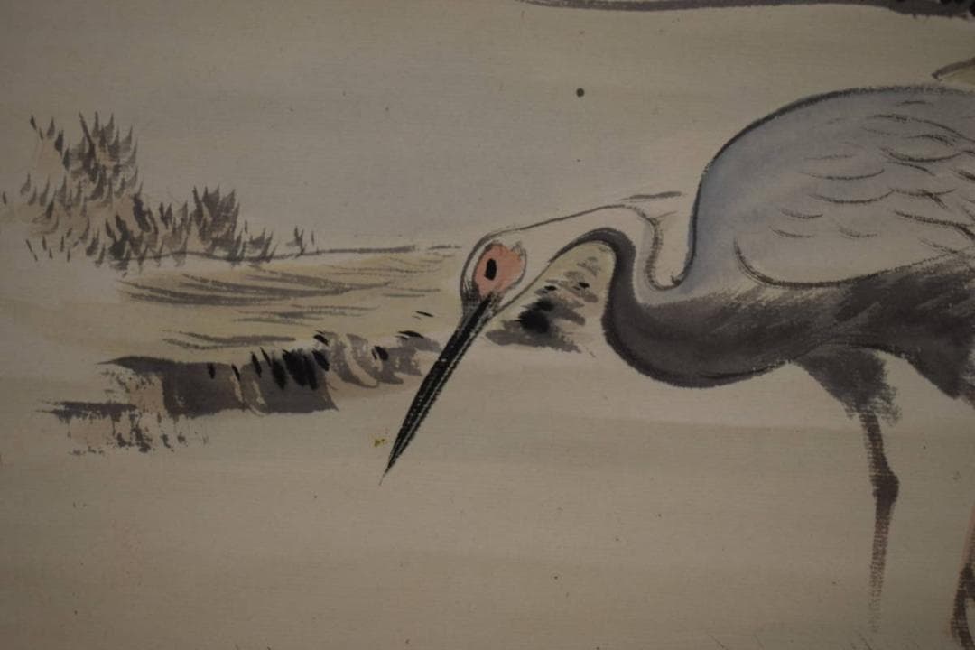 真作/荒木寛畝/山水双鶴図/布袋屋掛軸HH-810 | 激安通販のイーサプライ