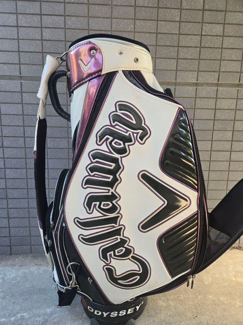 Callaway キャディバッグ ホワイト・ブラック・パープル Amazon | キャロウェイ(Callaway) キャディバッグ STN ADVANCE PUR 23