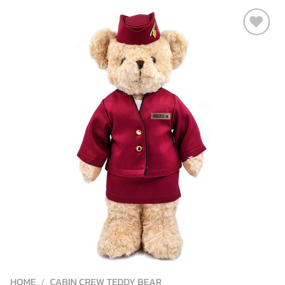 カタール航空 キャビンクルー テディベア ぬいぐるみ - メルカリ